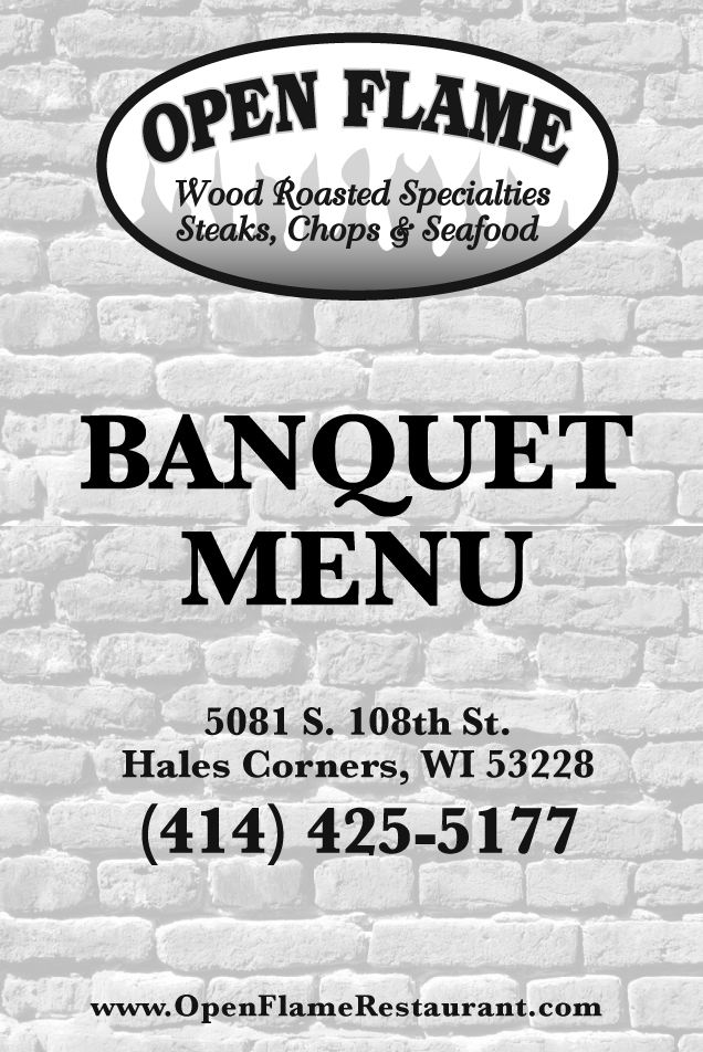 Open Flame Restaurant Banquet Menu