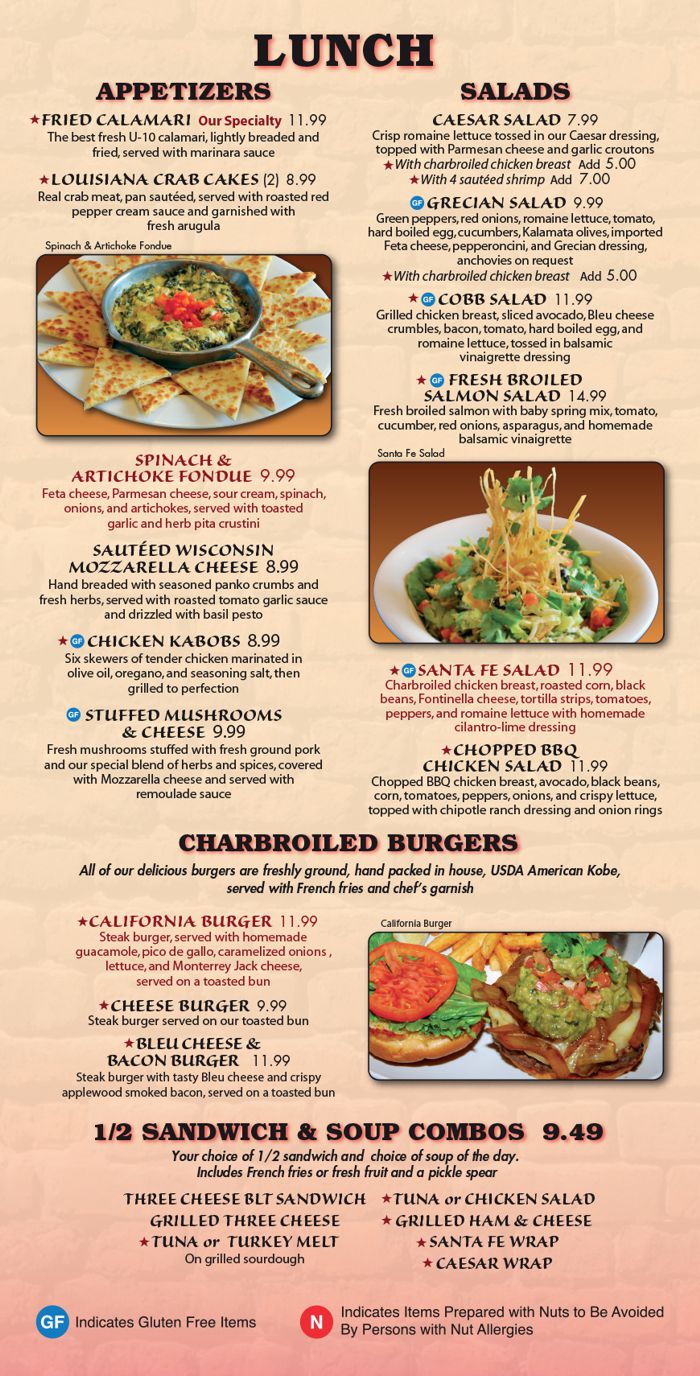 Open Flame Restaurant Lunch Menu Open Flame Restaurant Lunch Menu